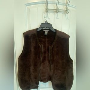 Banana republic faux faur vest